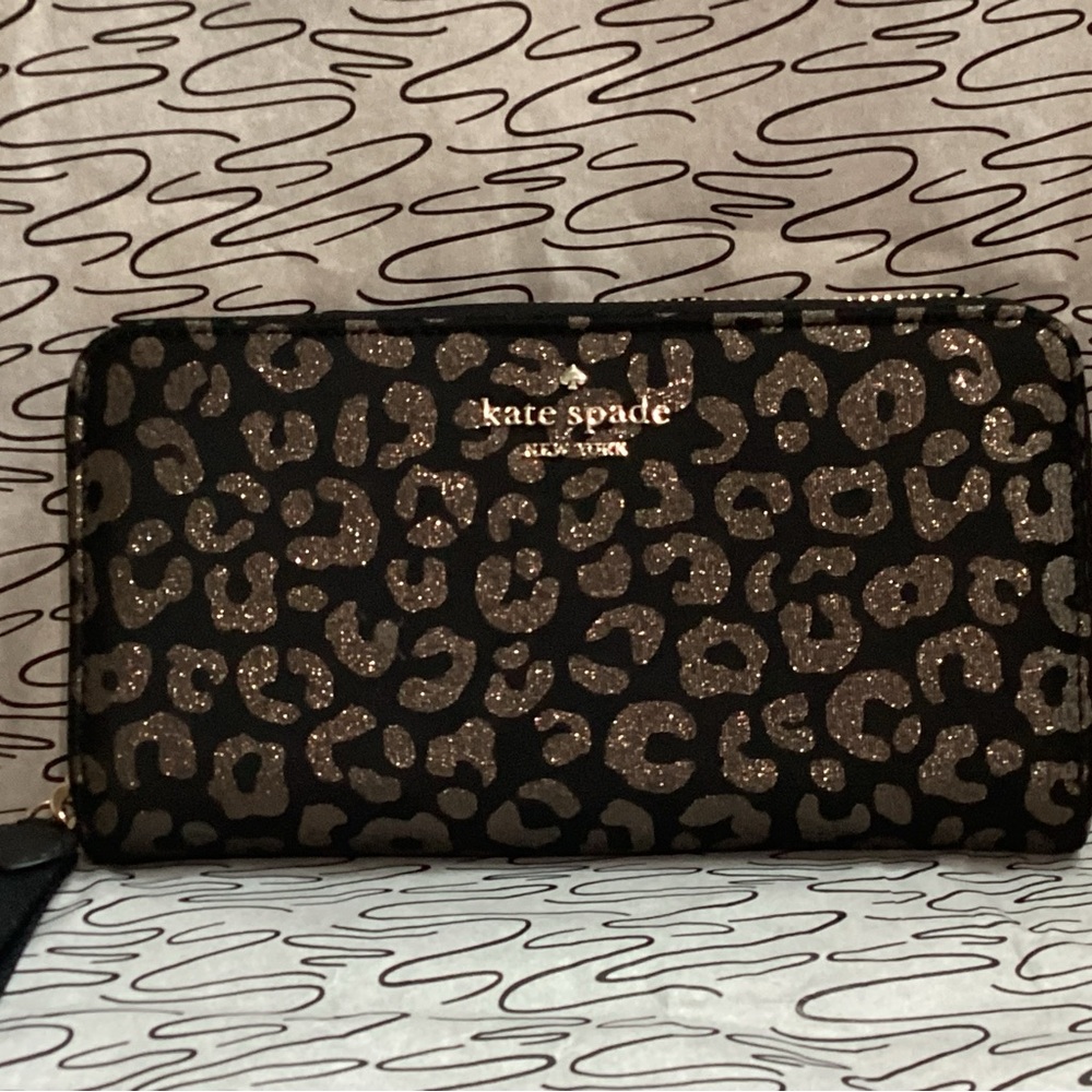 Kate Spade Bling Animal Print Wallet/Clutch